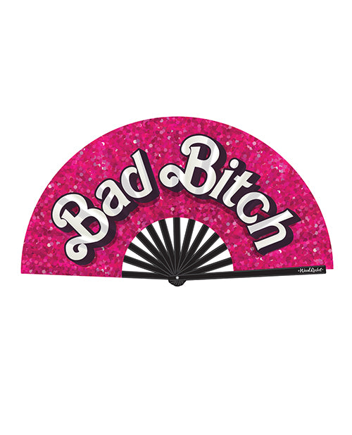 Wood Rocket Bad Bitch Fan Multi Color Barbie Inspired Folding Hand Fan