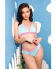 Ladda bilden i Galleri Viewer, Vibes Fresh Halter Bralette &amp; Booty Short Light Blue L/XL
