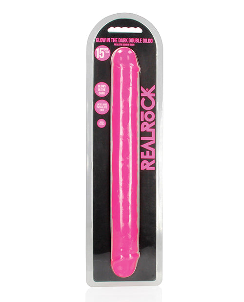 Shots RealRock 15" Doppio Dong Luminoso al Buio - Rosa Neon