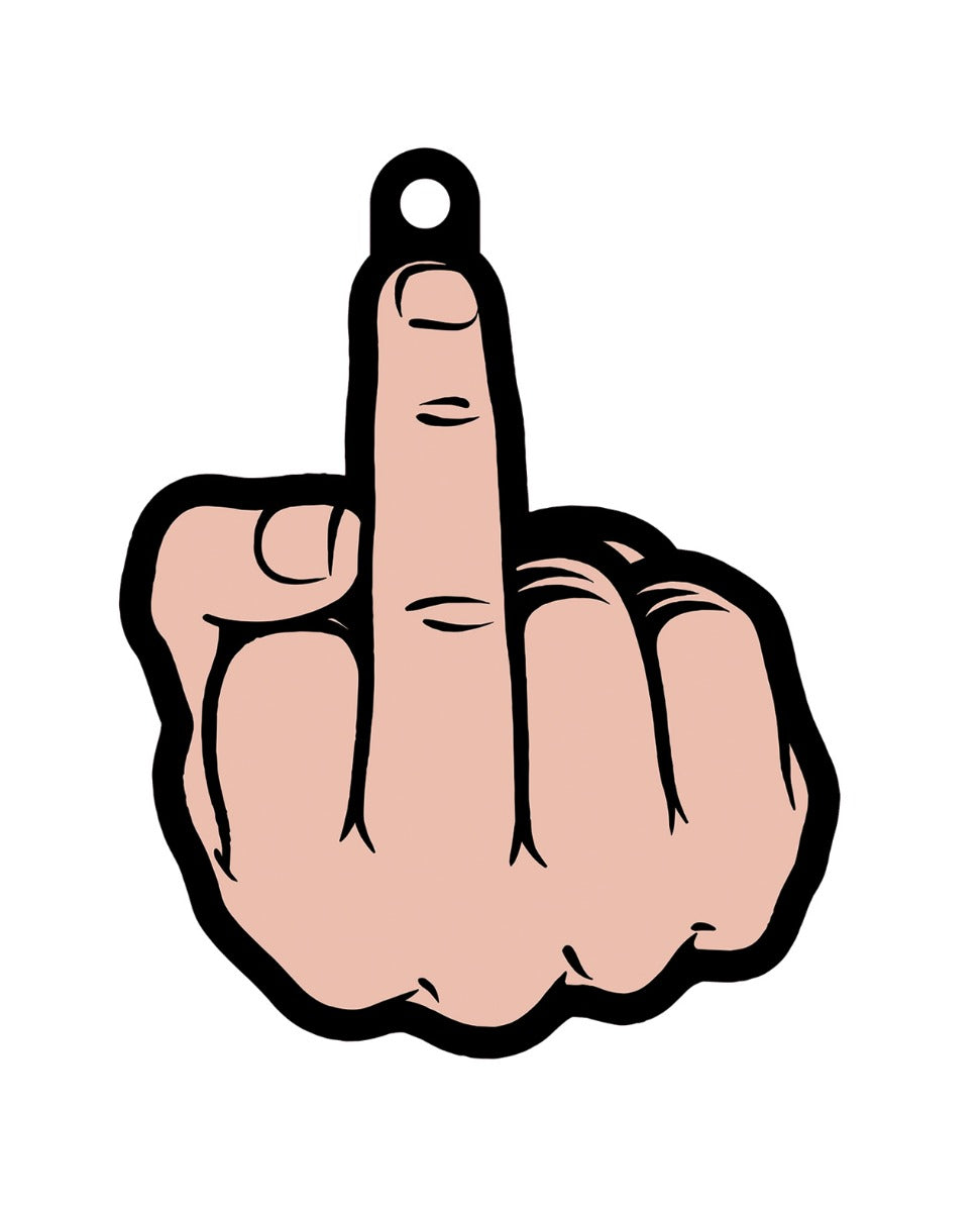 Wood Rocket Middle Finger Peach Air Freshener - Cologne