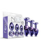 Load image into Gallery viewer, Nixie Metal Butt Plug Trainer Set w/Inlaid Jewel - Purple Metallic
