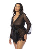 Ladda bilden i Galleri Viewer, Provence Short Robe - Black 1X/2X
