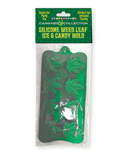 Molde de silicona con hoja de cannabis para caramelos o hielo 11 cavidades