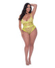 Cargue la imagen en el visor de la galería, Love Star High Leg Teddy w/Snap Crotch Chartreuse QN
