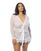 Załaduj obraz do przeglądarki galerii, Provence Short Robe - White 1X/2X
