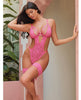 Charger l'image dans la visionneuse de la galerie, Genesis Lace Underwire Teddy w/Lace Garter Stays - Raspberry S/M
