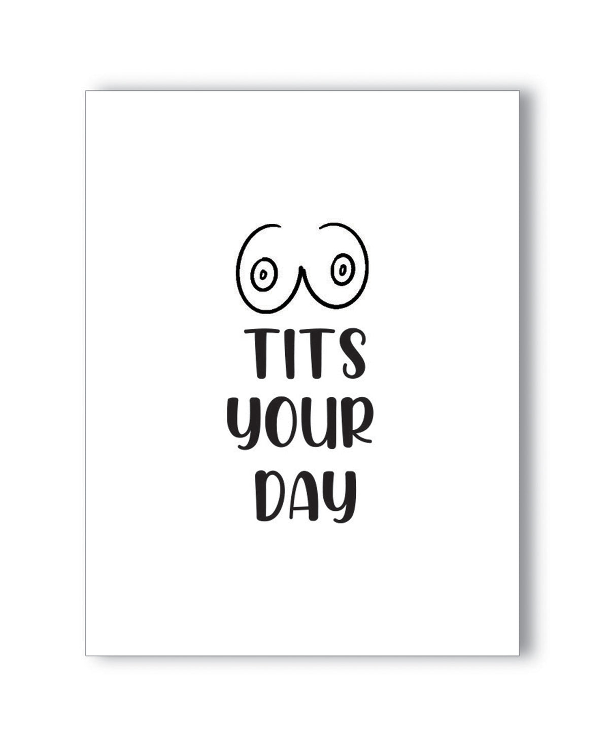 Naughty Greeting Card Tits Your Day With Envelope Included
