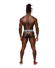 Cargue la imagen en el visor de la galería, Sheer Prints Mesh Poly Spandex Thong Optical L/XL
