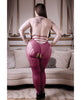 Indlæs billede i gallerifremviser, Sheer Fantasy Bad Habit Choker Harness Stocking w/Butterfly Pasties Magenta QN
