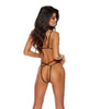 Charger l'image dans la visionneuse de la galerie, Wet Look Strappy Open Cup Bra &amp; Open Back Panty Black LG
