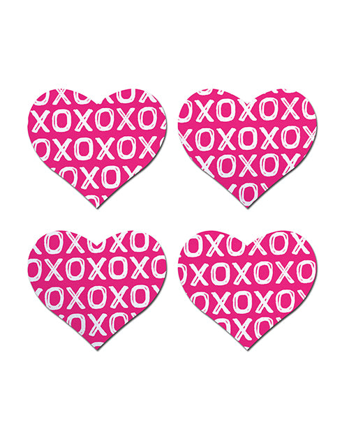 Pastease Petites XO Hearts Pink Nipple Pasties One Size