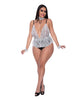 Charger l'image dans la visionneuse de la galerie, Dress Up Lace Deep V Teddy Collar And Cuffs Black White
