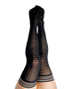 Cargue la imagen en el visor de la galería, Kix'ies Meaghan Houndstooth Thigh High Stockings Black C
