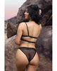 Încărcați imaginea în vizualizatorul Galerie, Vibes Bad Bitch One Shoulder Bling Bralette &amp; Panty Black M/L
