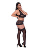 Carica l'immagine nel visualizzatore Galleria, Ooh La Lace Bralette, Garter Skirt &amp; G-String Black QN
