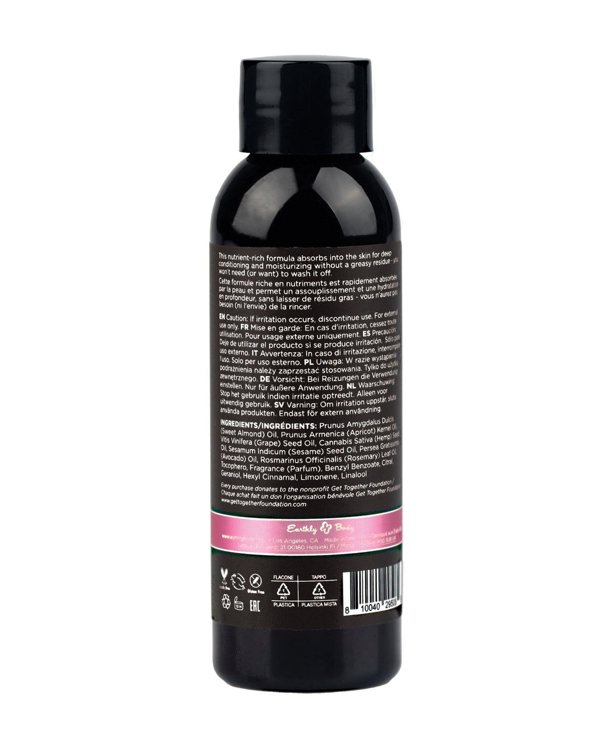 Earthly Body Olejek do masażu i ciała - 2 oz Zen Berry Rose