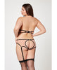 Load image into Gallery viewer, Mesh Cut Out Halter Teddy Nude/Black QN

