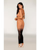 Load image into Gallery viewer, Two-Tone Ombre Seamless Zebra Knit Bodystocking Gown - Copper/Black O/S
