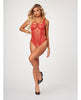 Carregar imagem no visualizador da Galeria, Fishnet Strappy High Cut Leg Teddy Red XL
