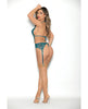 Załaduj obraz do przeglądarki galerii, Euphoria Lace Bustier w/Open Crotch Panty Teal O/S
