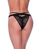 Lataa kuva gallerian katseluohjelmaan, Ooh La Lace Peek-a-Boo Cheeky Panty Black L/XL

