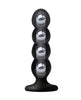 Load image into Gallery viewer, Vers Liquid Silicone Anal Suction Plug With Steel Weighted Motion Balls Black
