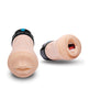 Load image into Gallery viewer, ZOLO Gawk Gawk Deep Throat Vibrating Masturbator Ivory With 10 Vibration Modes And 5 Suction Settings Mouth Design

