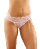 Ladda bilden i Galleri Viewer, Bottoms Up Ivy Eyelash Lace Panty w/Criss Cross Back &amp; Bow Trims Light Pink S/M
