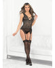 Cargue la imagen en el visor de la galería, Copper Lurex Lace Bustier Black/Copper MD
