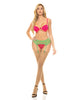 Carregar imagem no visualizador da Galeria, Pink Lipstick Come to Me Bra, Garter Belt &amp; G-String Neon S/M
