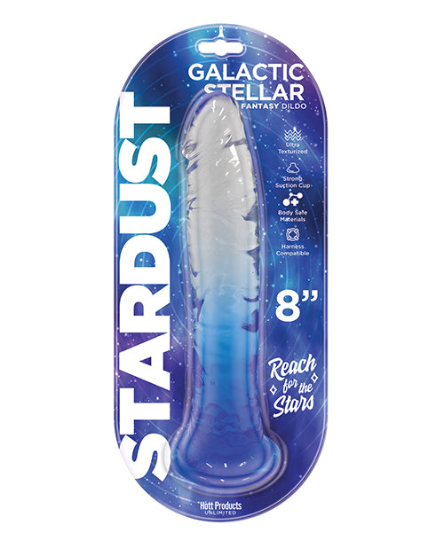 Stardust Galactic Stellar 8" Jelly Dildo - Kristallblau