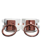 Load image into Gallery viewer, Pleasure Collection Adjustable Handcuffs - White/Rose Gold
