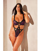Carica l'immagine nel visualizzatore Galleria, Jade Underwire High Leg Strappy Teddy Dark Iridescent/Black LG
