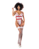 Ladda bilden i Galleri Viewer, Sexy Nurse Bodysuit &amp; Head Piece White/Red L/XL

