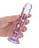 Charger l'image dans la visionneuse de la galerie, Shots RealRock Crystal Clear 6" Straight Dildo w/Suction Cup - Purple
