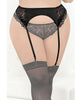 Load image into Gallery viewer, Satin &amp; Lace Garterbelt Black 3X/4X
