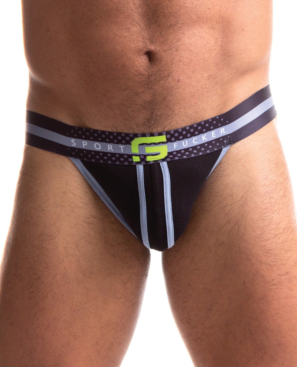 Sport Fucker Jersey Jock - XXL Black/Green