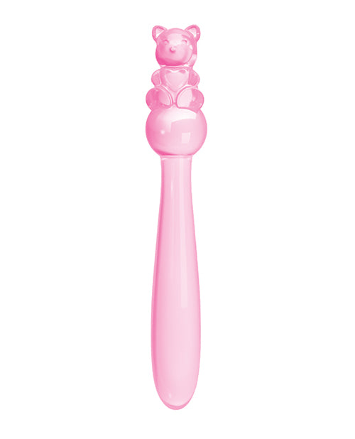 Glass Menagerie Teddy Glass Dildo Pink Borosilicate