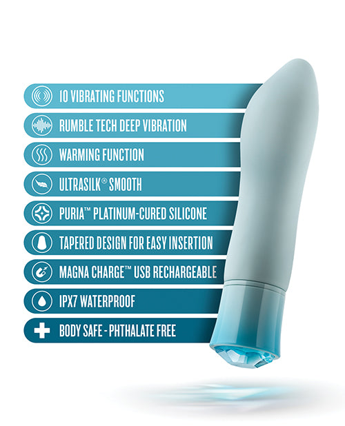 Blush Oh My Gem Ardor Aquamarine Vibrator Internal And External Stimulation