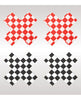 Charger l'image dans la visionneuse de la galerie, Peekaboos Off the Wall Checkered Pasties - 2 Pairs 1 Black/1 Red
