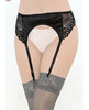 Load image into Gallery viewer, Satin &amp; Lace Garterbelt Black SM
