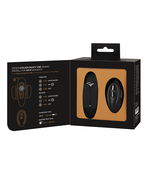 GoGasm Panty Vibrator Black Magnetic Wings For Secure Thong Fit