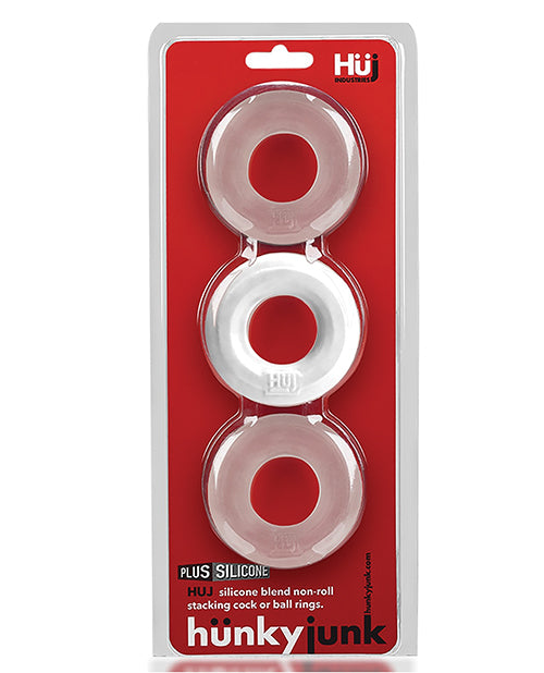 Hunky Junk C-Ring Multi Pack - White Ice Pack of 3