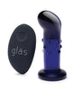 Load image into Gallery viewer, Glas 4" Rechargeable Vibrating Dotted G Spot/P Spot Plug - Blue
