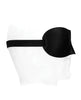 Load image into Gallery viewer, Shots Ouch Black &amp; White Satin Curvy Eye Mask w/Elastic Straps - Black

