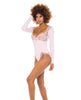 Bild in den Galerie-Viewer laden, Maria Ribbed Knit &amp; Lace Teddy Crystal Rose LG
