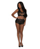 Cargue la imagen en el visor de la galería, Modern Romance Tie Front Halter &amp; Tap Pant Black L/XL
