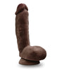 Ladda bilden i Galleri Viewer, Blush Dr Skin Glide 8.5 Inch Self Lubricating Dildo With Balls Chocolate
