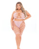 Ladda bilden i Galleri Viewer, Pink Lipstick Empress Biker Short &amp; Bandeau Top (Fits up to 3X) Pink QN
