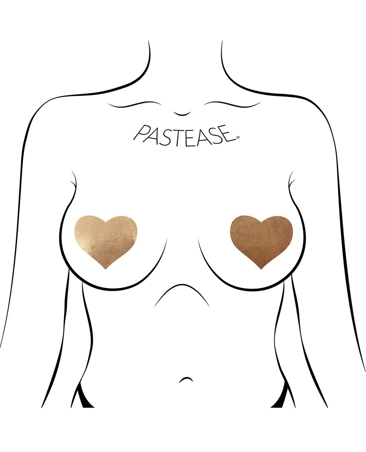 Pastease Basic Love Nestemäinen Sydän - Ruusukulta O/S
